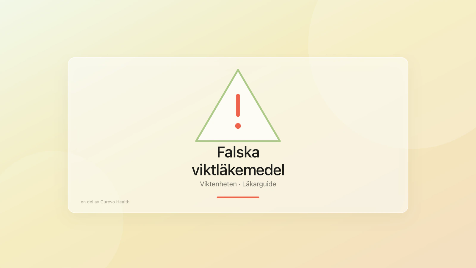 Förpackning med varningssymbol för falska viktläkemedel