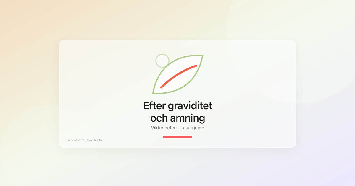 Viktbehandling planeras efter graviditet och amning