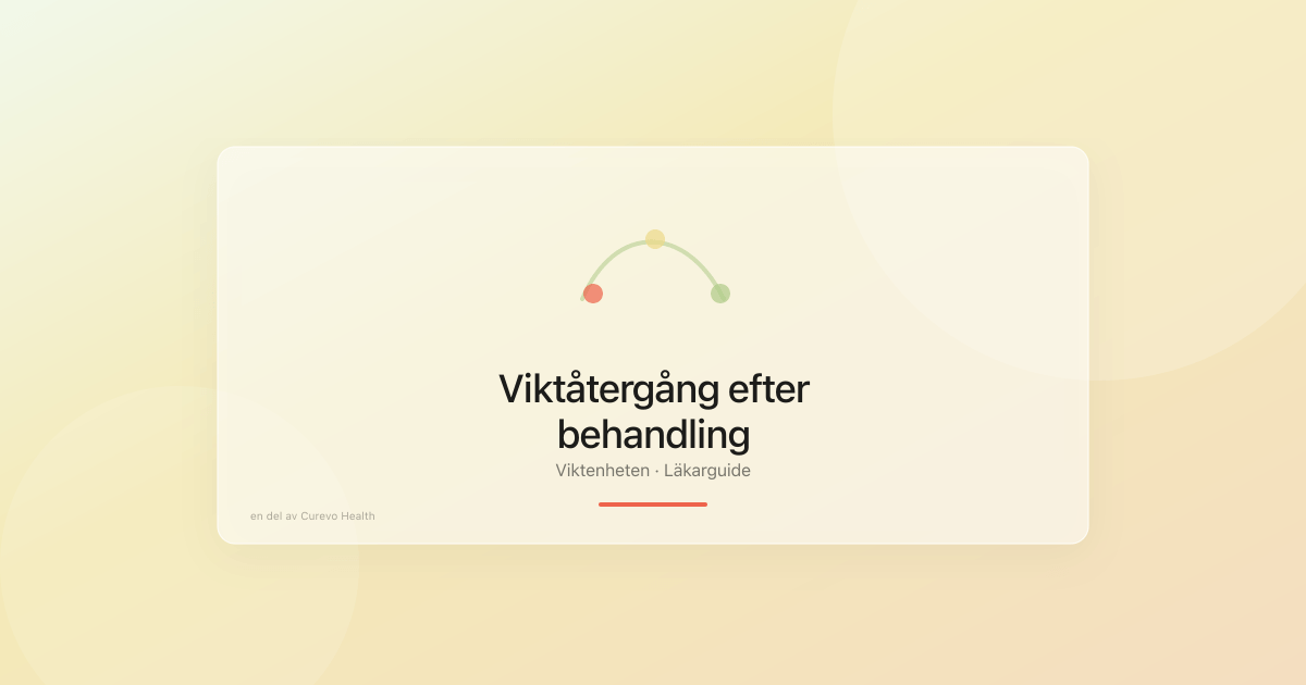 Viktkurva som visar risk för viktåtergång över tid