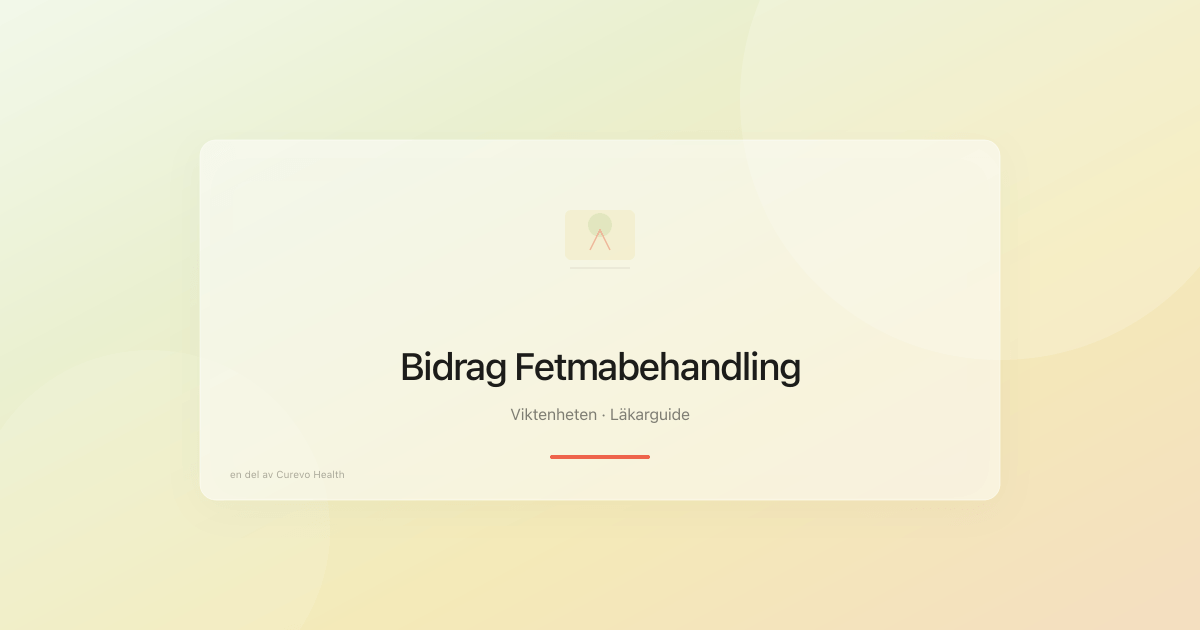 Illustration av kostnader och bidrag för fetmabehandling i Sverige