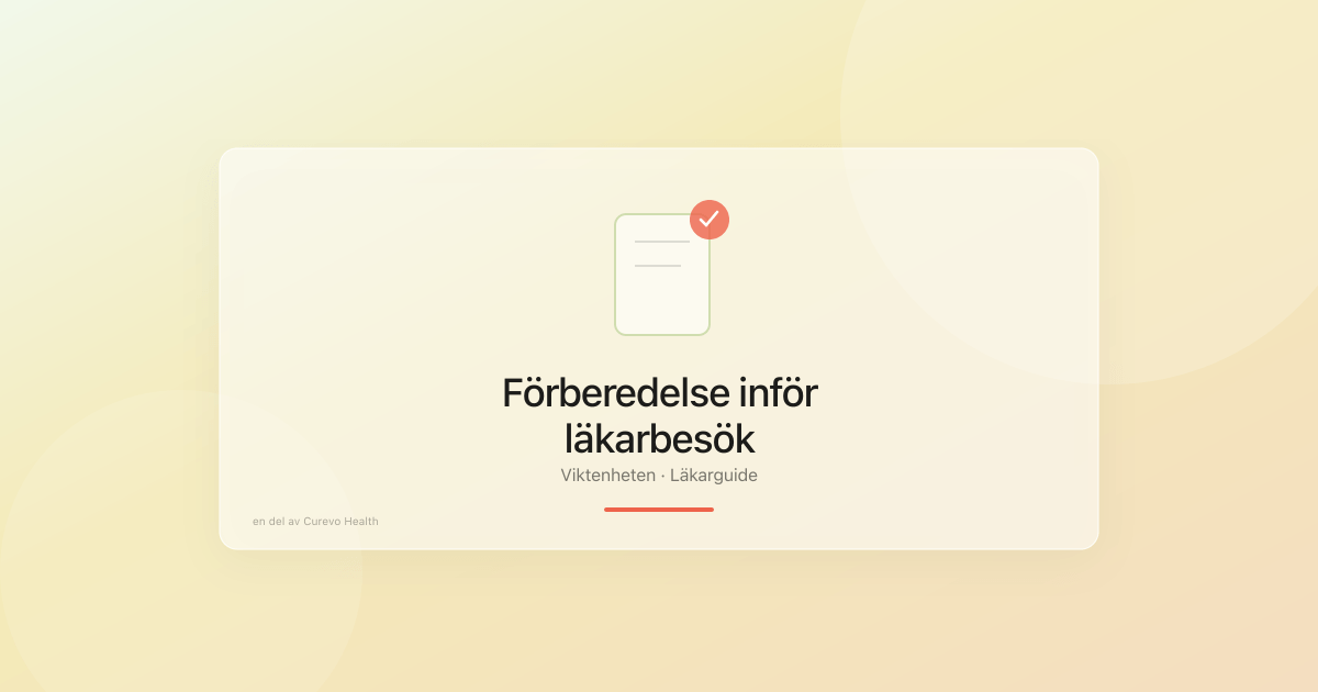 Patient förbereder frågor inför läkarbesök om viktbehandling