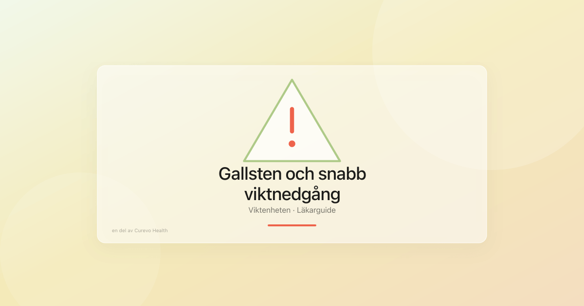 Gallsten, snabb viktnedgång och GLP-1