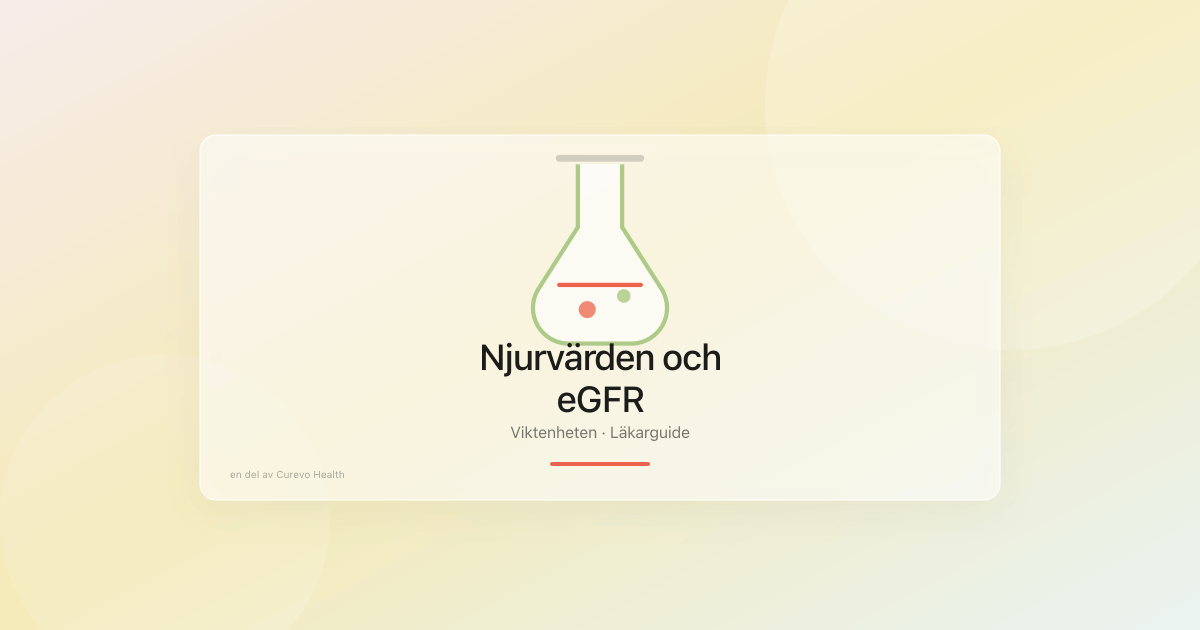 Njurvärden och eGFR granskas inför viktbehandling