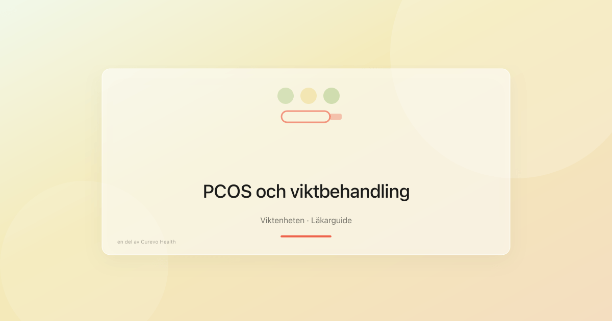 Medicinsk översikt över PCOS och viktbehandling