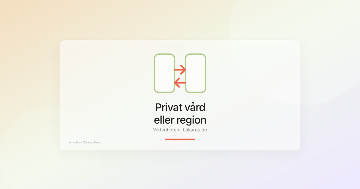 Privat viktbehandling eller regionvård: vad skiljer?