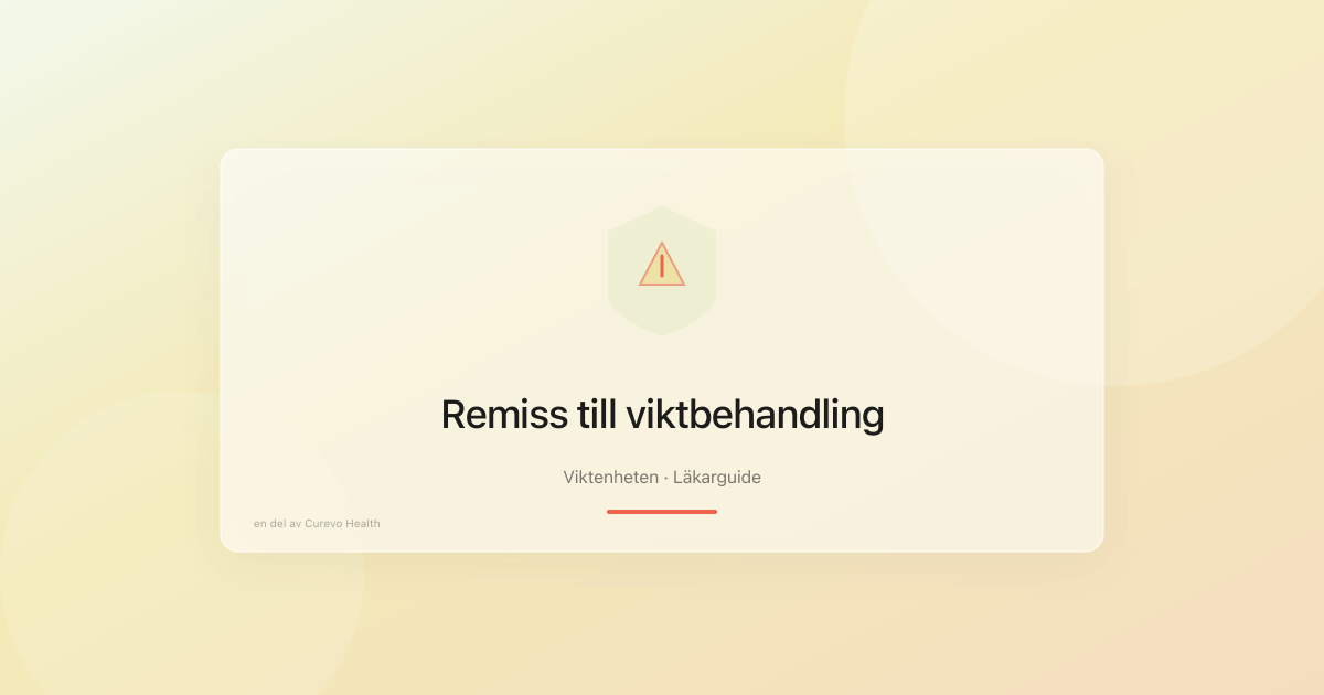 Behöver man remiss till viktbehandling?