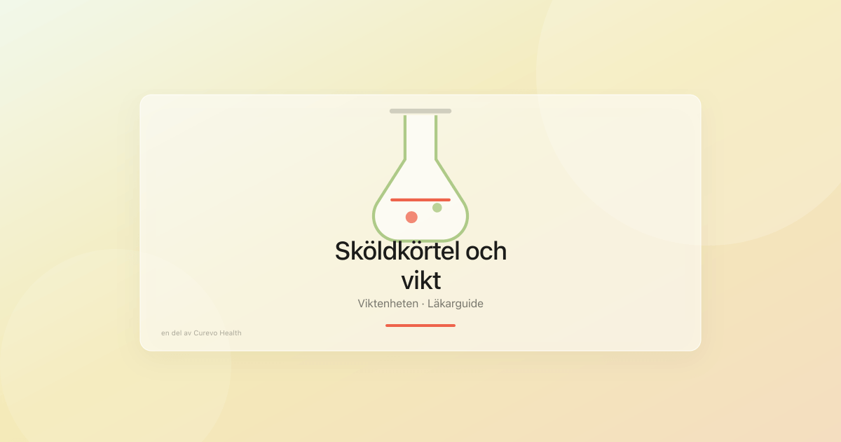 Sköldkörtel, hypotyreos och vikt: vad behöver utredas?