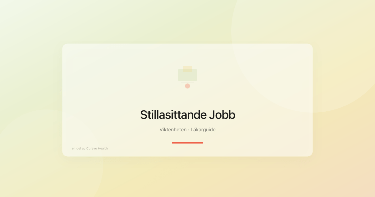 Person vid skrivbord med tips för aktiv arbetsdag och viktnedgång