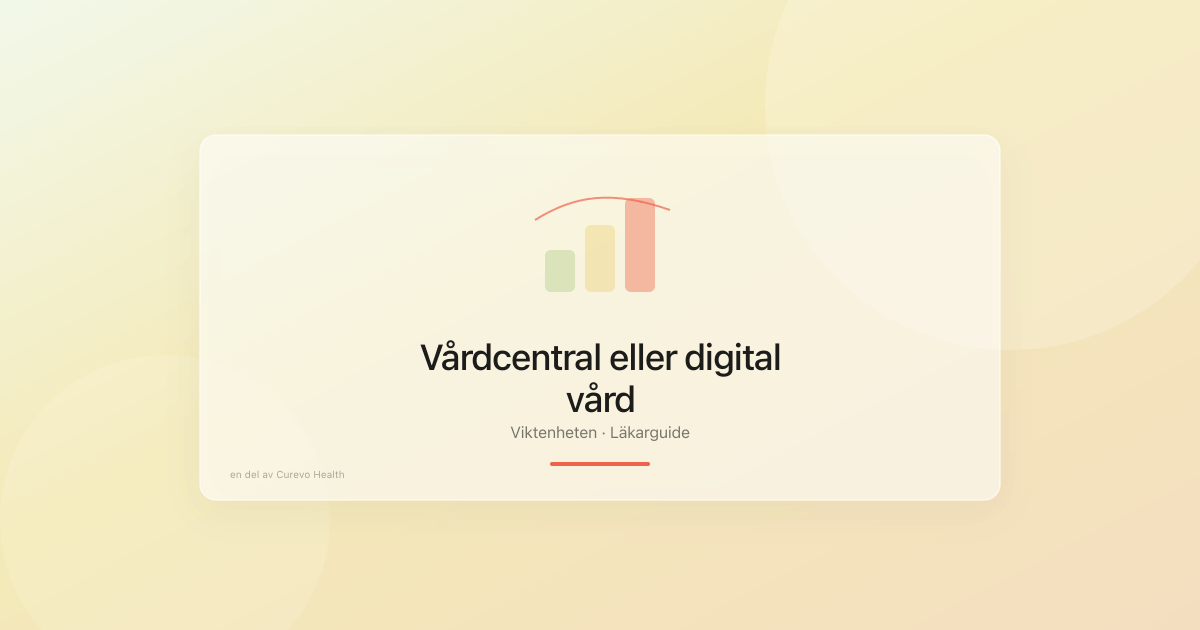 Jämförelse mellan vårdcentral och digital viktbehandling