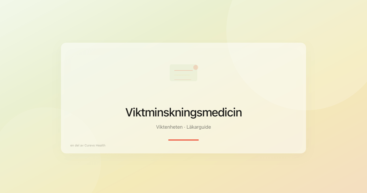 Illustration av godkända viktminskningsläkemedel i Sverige 2026